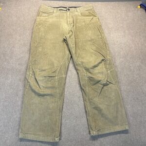 Mammut Corduroy Pants Mens 32x29 Straight Leg Khaki Articulated Knee Flap Pocket